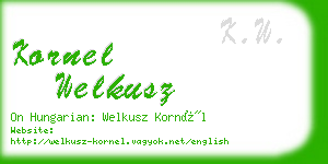 kornel welkusz business card